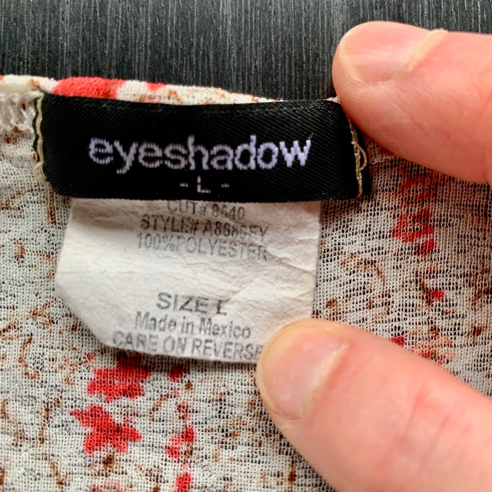 Eyeshadow Stretch Floral Sheer Top - Picture 6 of 7